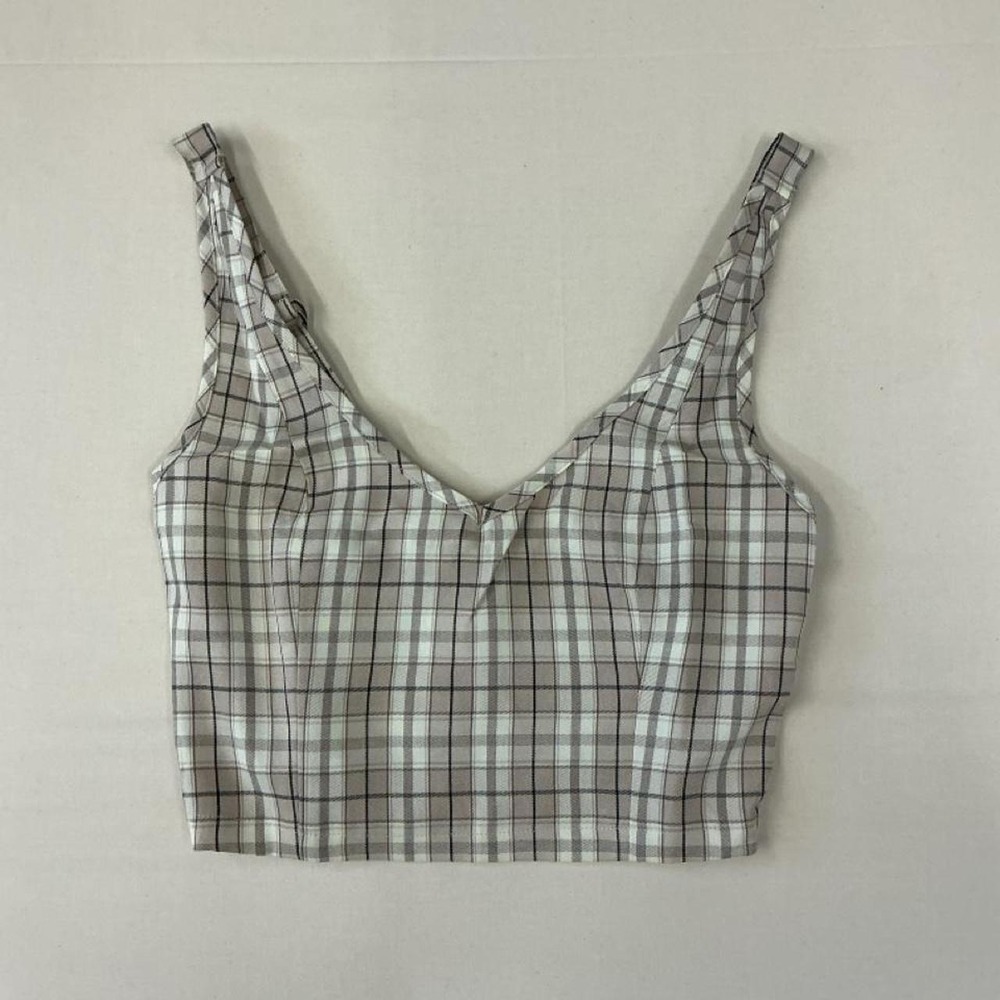 O.Vianca plaid crop top